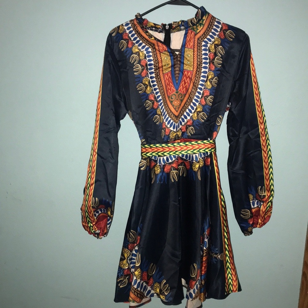 Dark blue African inspire dress